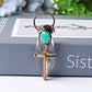 3" Clear Quartz with Amazonite Crystal Pendant Wholesale Crystals USA
