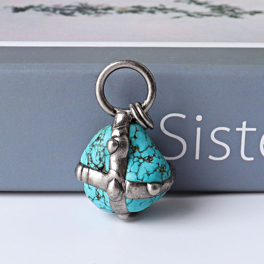 1.8" Turquoise Pendant for DIY Wholesale Crystals USA