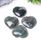 2" Moss Agate Heart Crystal Carvings Wholesale Crystals USA
