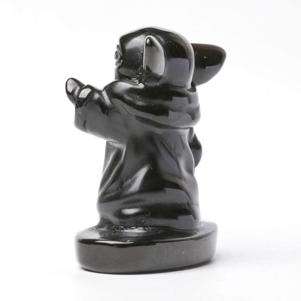 Black Obsidian Master Yoda Crystal Carvings Wholesale Crystals USA