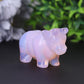 3" Pink Opalite Cow Hand Carving Healing Crystal Carving Wholesale Crystals USA