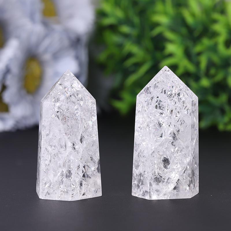 Crack Clear Quartz Point Healing Tower Wholesale Crystals USA