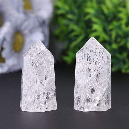 Crack Clear Quartz Point Healing Tower Wholesale Crystals USA