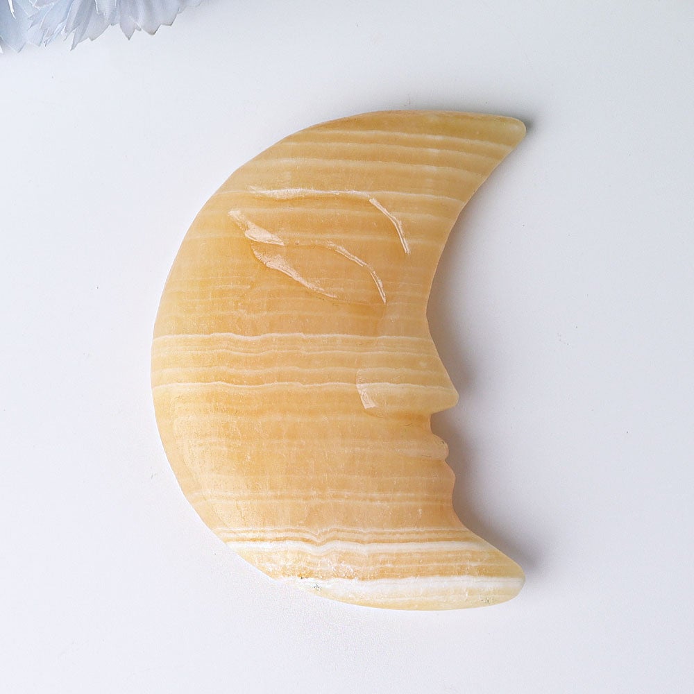 3.8" Moon Face Crystal Carvings Wholesale Crystals USA