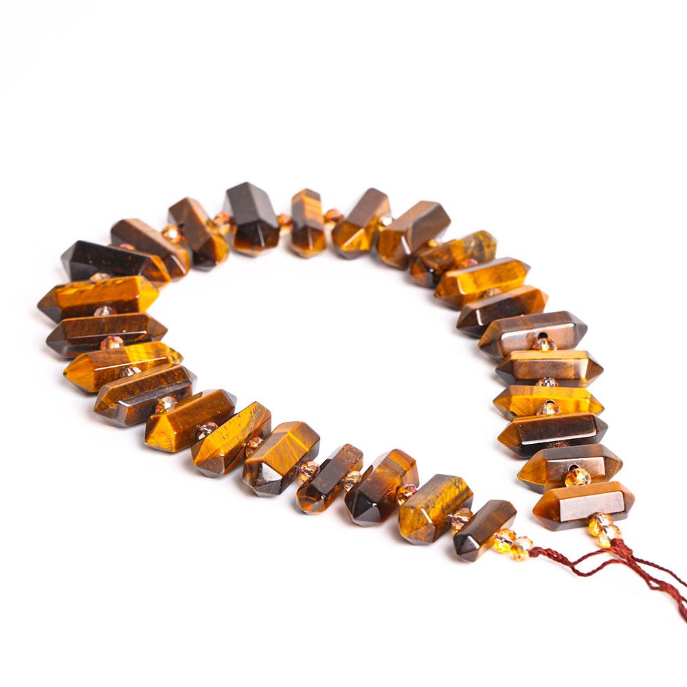 Tiger Eye Crystal Poit Chain String for DIY Wholesale Crystals USA
