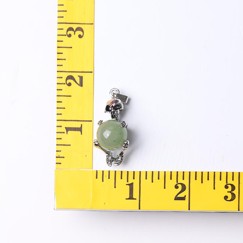 Wholesale Silver Skeleton Wrapped Round Ball Crystal Pendant Wholesale Crystals USA