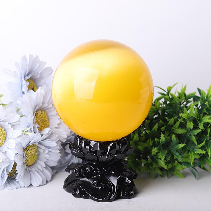 95mm Cat Eye Crystal Spheres Wholesale Crystals USA