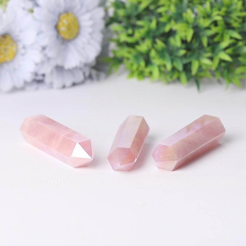 Wholesale Aura Rose Quartz Points for Collection Wholesale Crystals USA