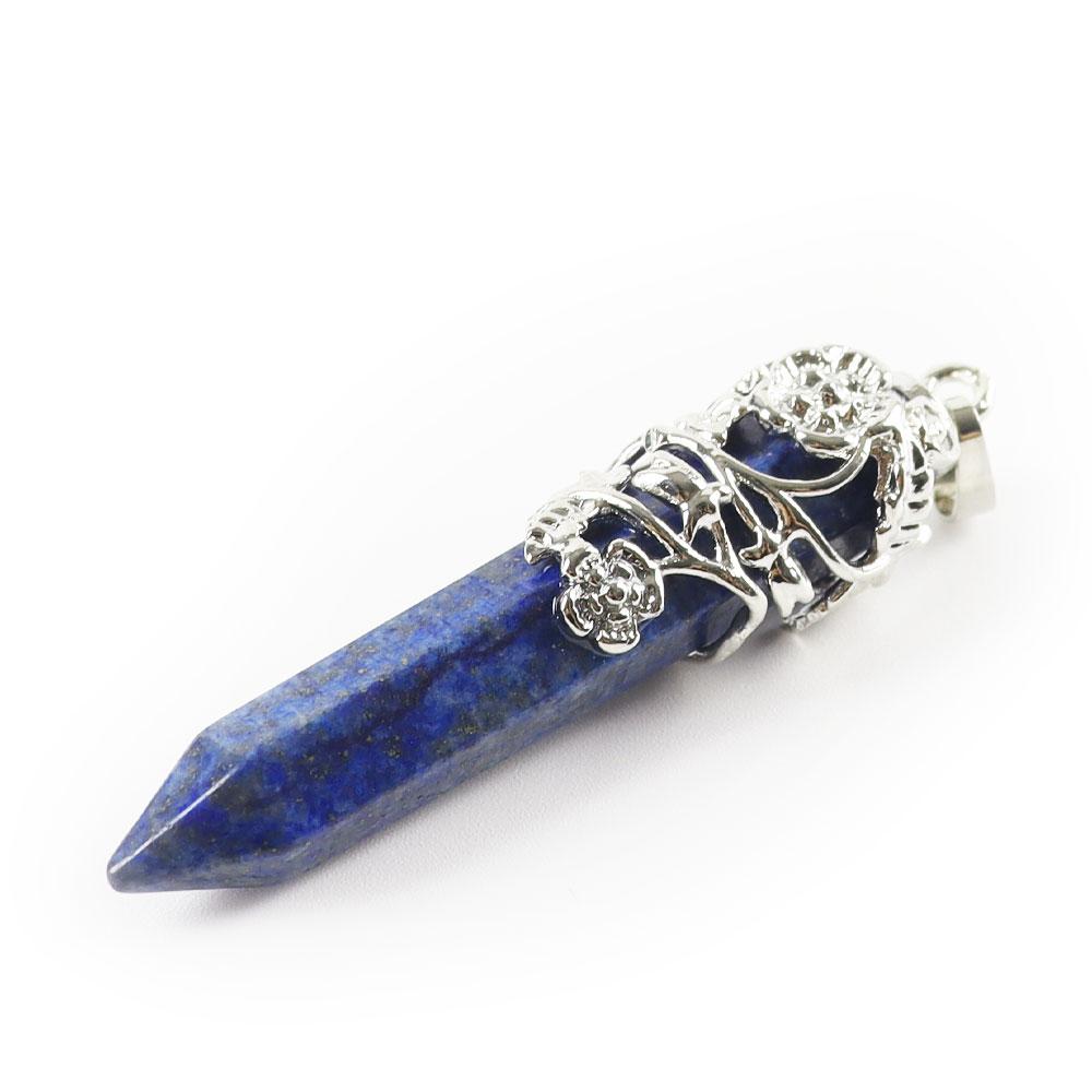 Hexagonal Wire Wrapped Pointed Quartz Pendant Wholesale Crystals USA