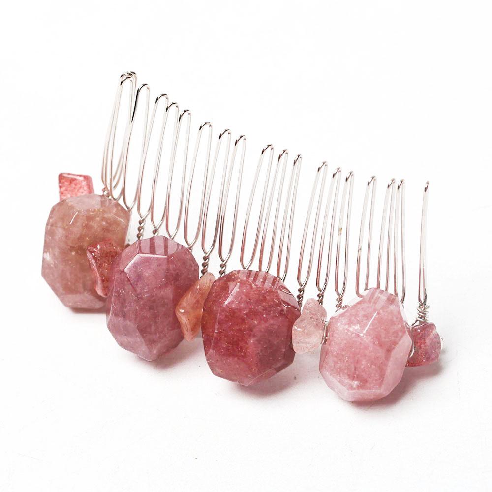 Strawberry Quartz Crystal Crown Comb Wholesale Crystals USA