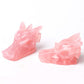 Rose Quartz Dragon Head Carving for Decoration Wholesale Crystals USA