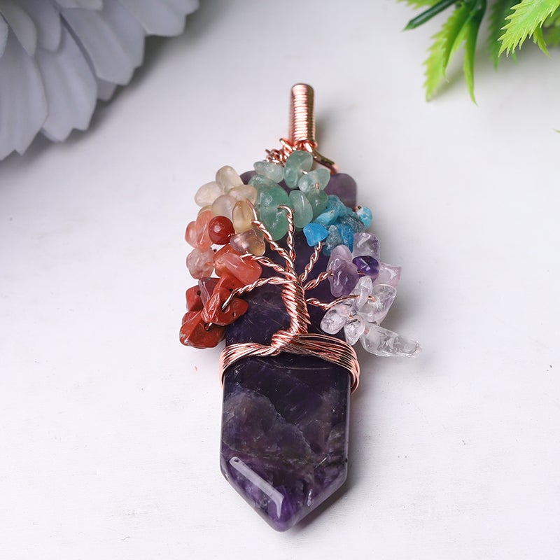 2.5" Tree of Life Crystal Pendant Wholesale Crystals USA