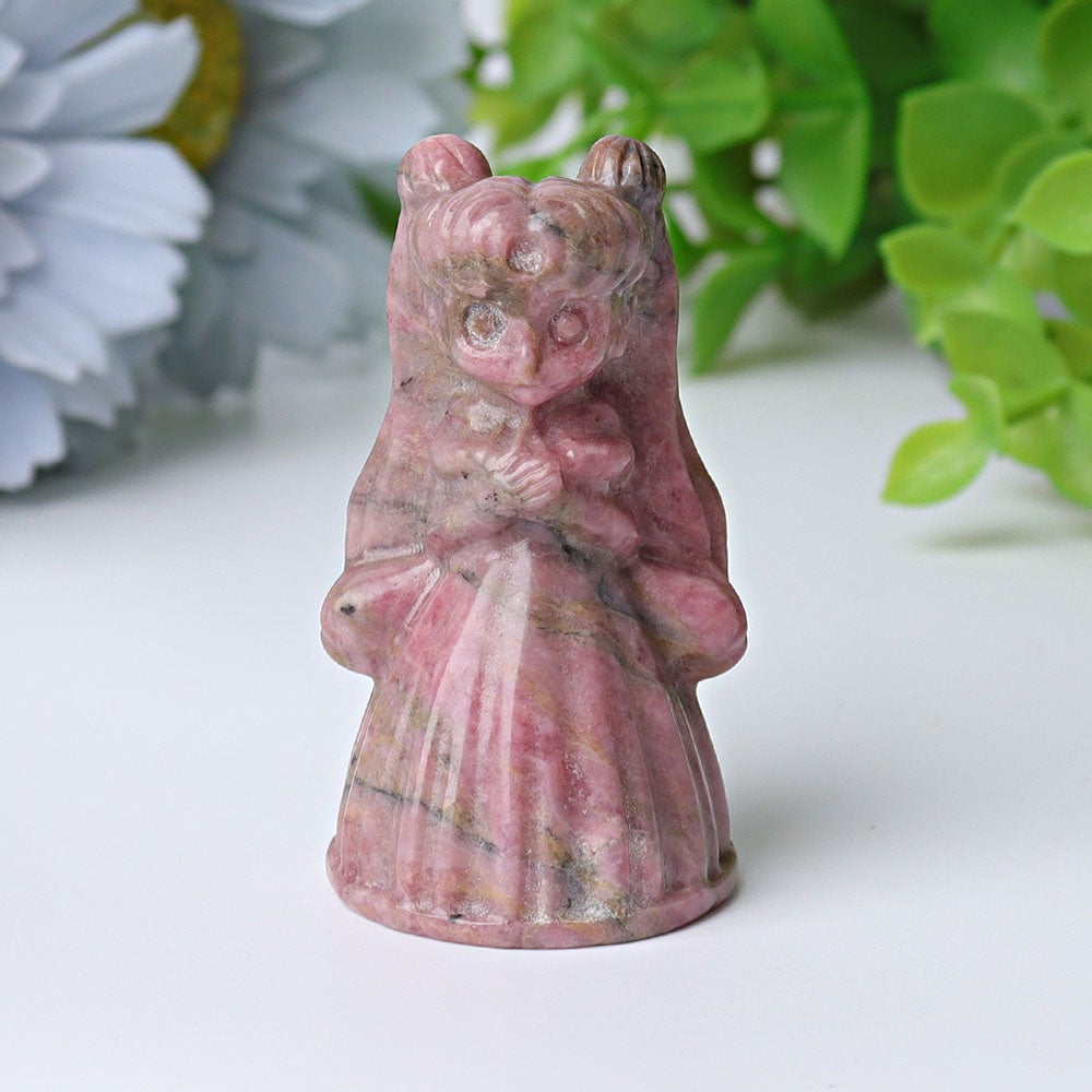 2.3" Rhodonite Princess Serenity Crystal Carvings Wholesale Crystals USA