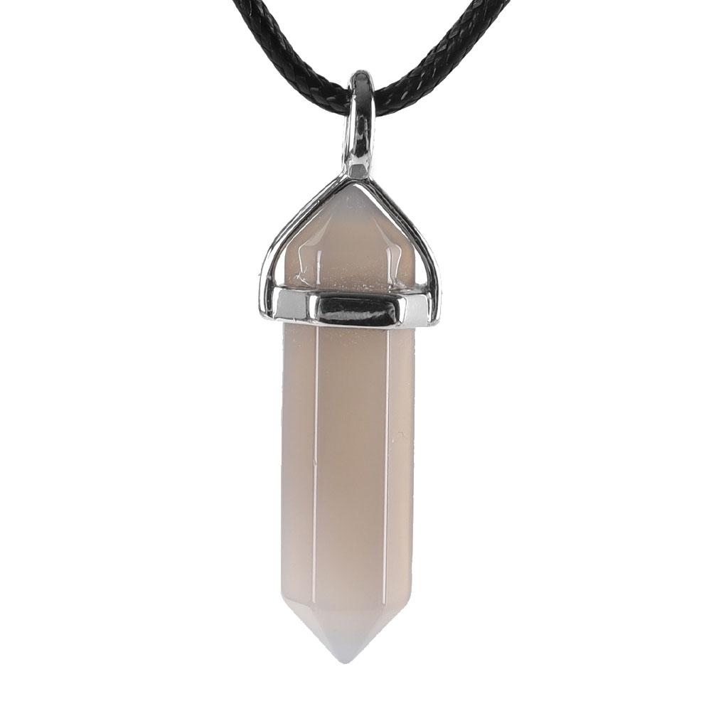 Natural Semi-Precious Gemstone Crystal Healing Hexagonal Point Chakra Pendant Wholesale Crystals USA