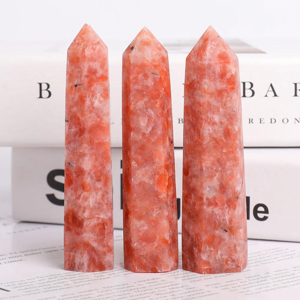 Set of 3 Gold Strawberry Quartz Points Wholesale Crystals USA