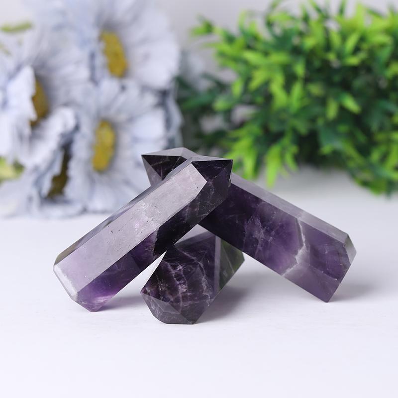 Wholesale Natural Dream Amethyst  Chevron-Amethyst Points Wholesale Crystals USA