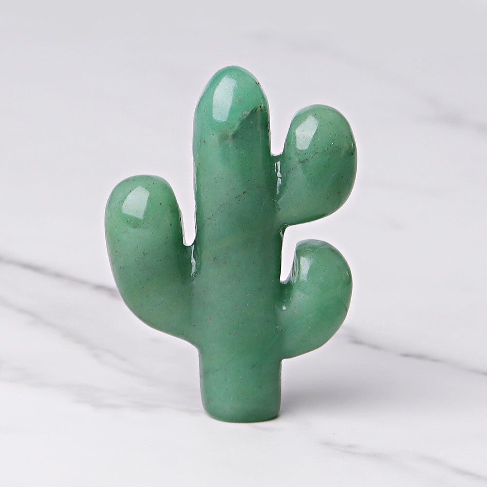 3.1" Green Aventurine Cactus Crystal Carvings Wholesale Crystals USA