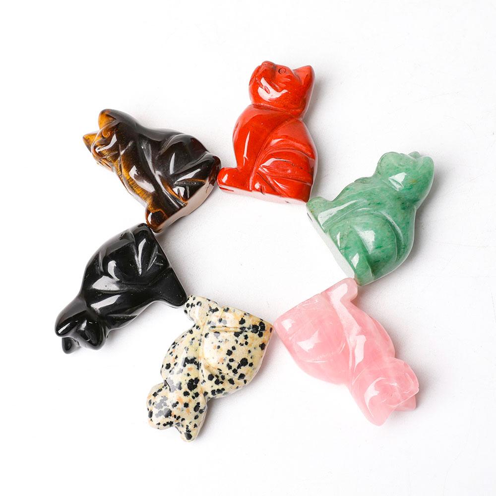 1.5" Red Jasper Cat Figurine Crystal Carvings Wholesale Crystals USA