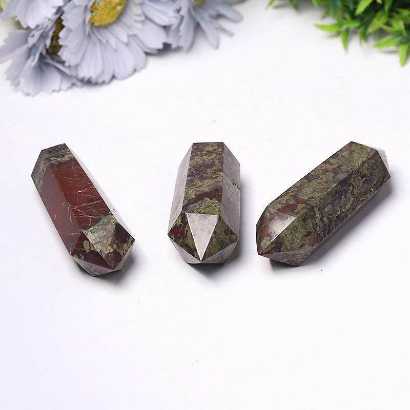 Wholesale Natural High Quality Dragon Blood Stone DT Tower Double Point Wholesale Crystals USA