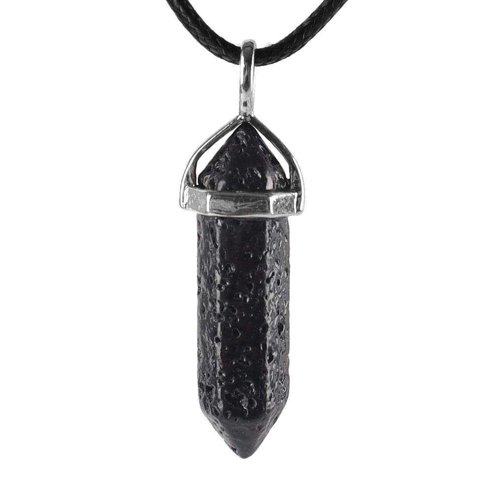 Natural Semi-Precious Gemstone Crystal Healing Hexagonal Point Chakra Pendant Wholesale Crystals USA