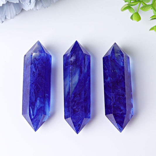 3.5"-4.0" Blue Smelting Double Terminated Crystal Points Wholesale Crystals USA