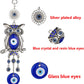 Blue Evil Eye Owl 11.7 Inches Pendant Decoration Wholesale Crystals USA