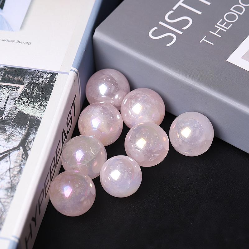 0.25kg Aura Rose Quartz Crystal Sphere Wholesale Crystals USA