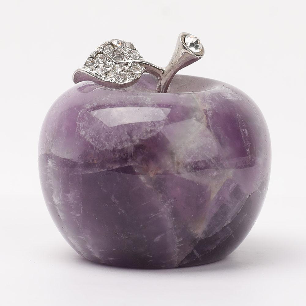 2" Crystal Apple Carvings Wholesale Crystals USA