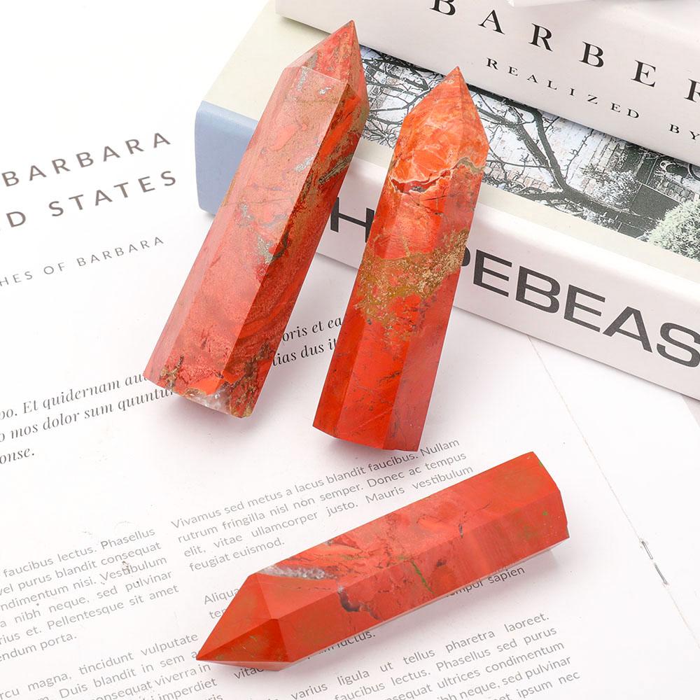 Set of 3 Red Jasper Points Wholesale Crystals USA