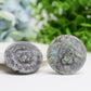 1.9" Labradorite Slab with Lion Crystal Carving Wholesale Crystals USA