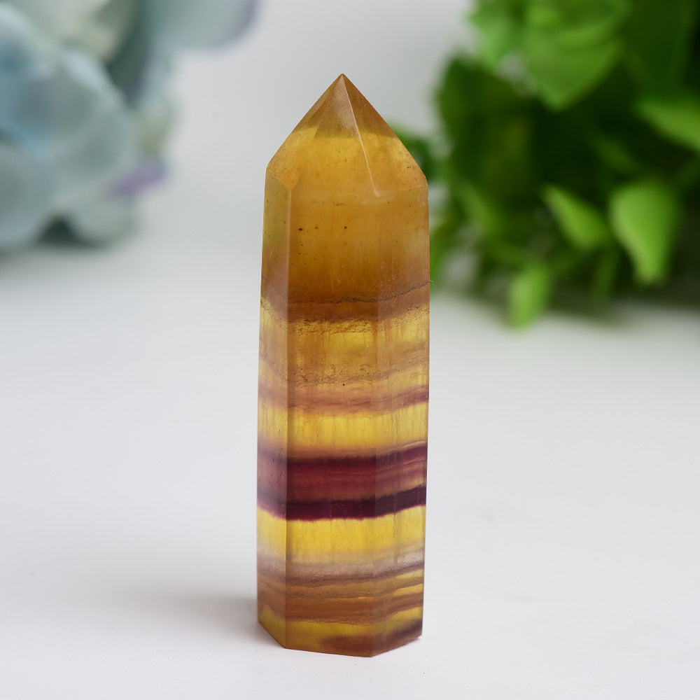 2.5"-4.5" Yellow Fluorite Crystal Points Bulk Wholesale  Crystals USA