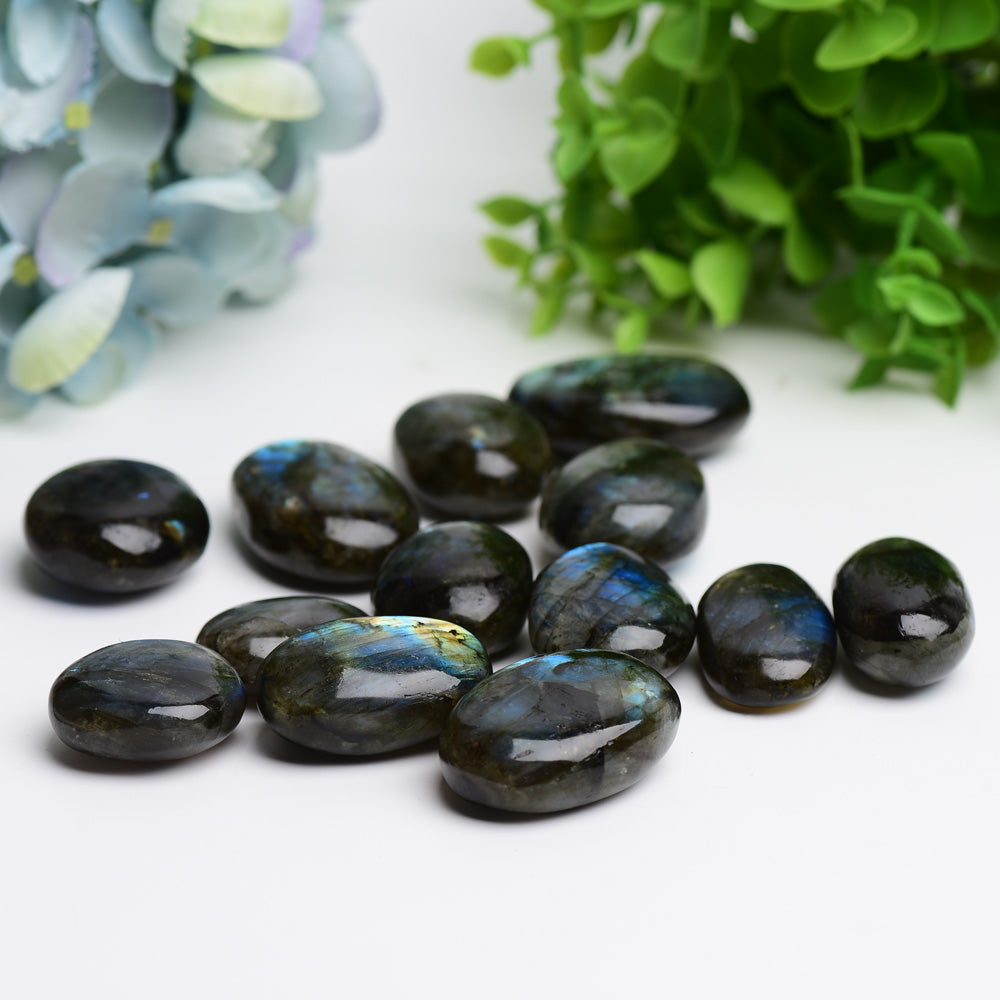 1.2"-2.0" Labradorite Palm Stone Bulk Wholesale  Crystals USA
