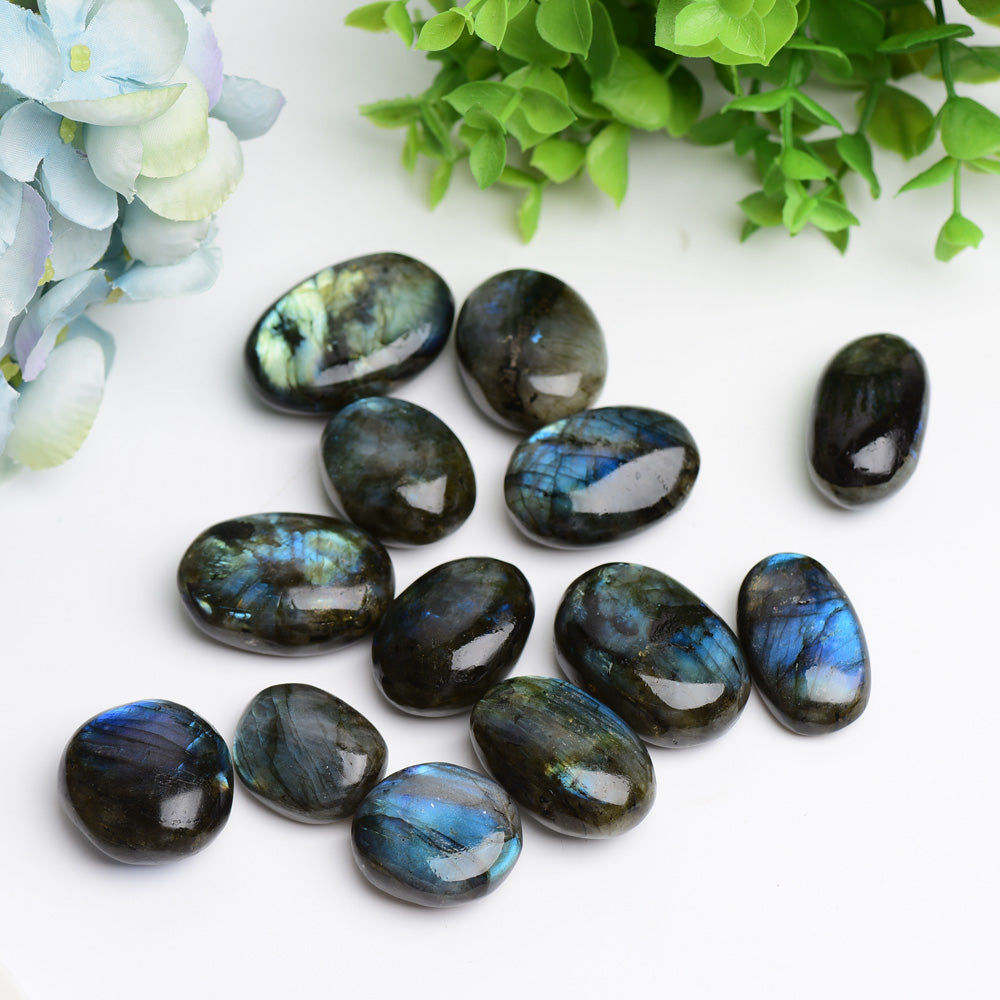 1.2"-2.0" Labradorite Palm Stone Bulk Wholesale  Crystals USA