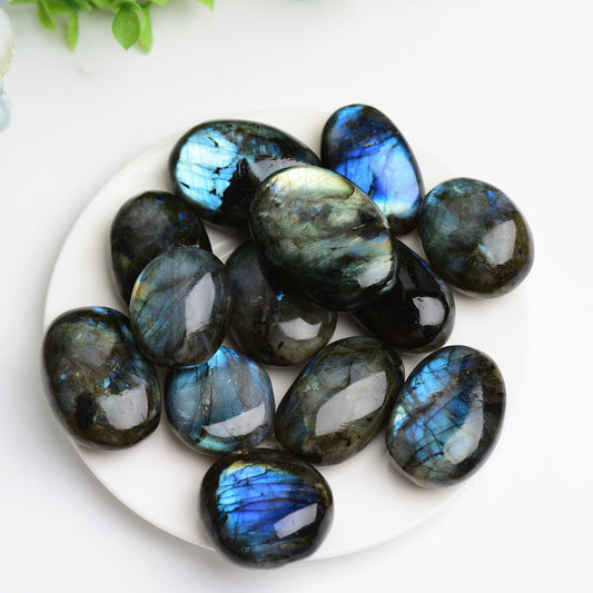 1.2"-2.0" Labradorite Palm Stone Bulk Wholesale  Crystals USA