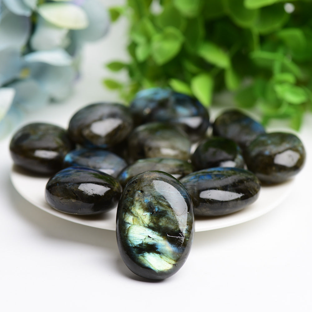 1.2"-2.0" Labradorite Palm Stone Bulk Wholesale  Crystals USA