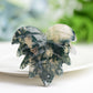 2.0" Moss Agate Maple Leaf Crystal Carving Wholesale Crystals USA