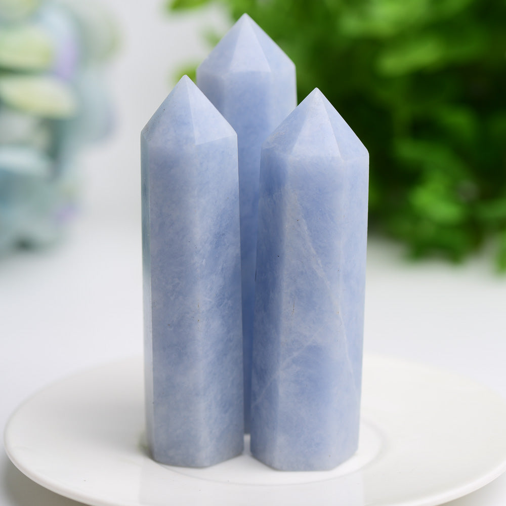 2.5"-4.5" Celestite Points Bulk Wholesale  Crystals USA