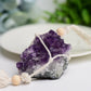 Amethyst Cluster Hanging with Cotton Rope Tassels Wholesale Crystals USA
