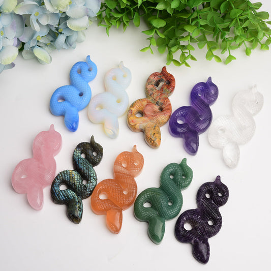 4.0" Snake Crystal Carving Wholesale Crystals USA