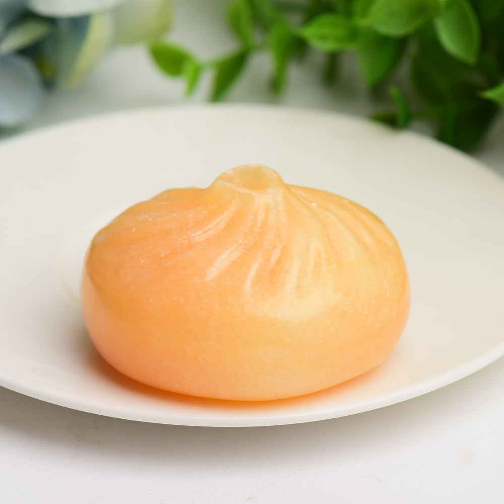 2.3" Rose Quartz Calcite Baozi Dumplin Carving Bulk Wolesale  Crystals USA