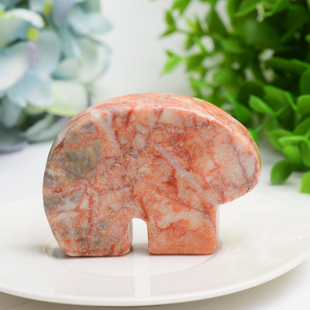 2.8" Mixed Crystal Bear Zuni Crystal Carving Bulk Wholesale  Crystals USA
