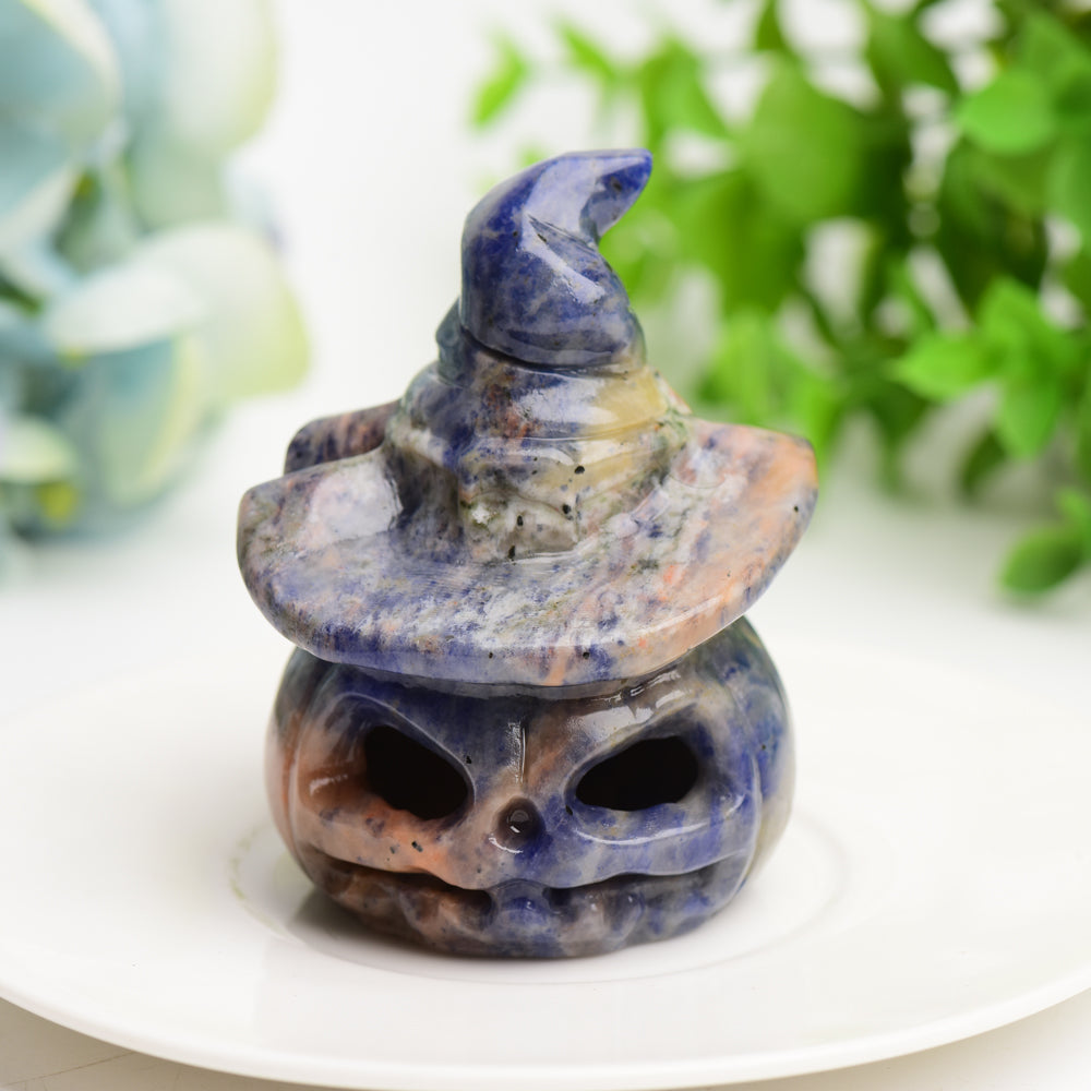 2.7" Mixed Crystal Pumpkin Carving Lamp for Halloween Bulk Wholesale  Crystals USA
