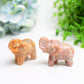 2.3" Pink Flower Agate Elephant Crystal Carving Bulk Wholesale  Crystals USA