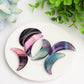 1.85" Rainbow Fluorite Moon Carving Bulk Wholesale  Crystals USA