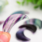 1.85" Rainbow Fluorite Moon Carving Bulk Wholesale  Crystals USA