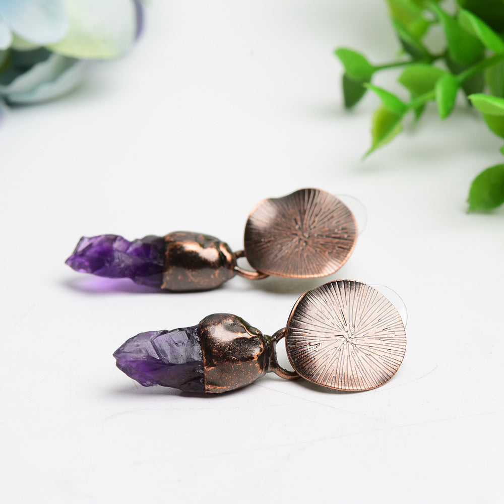 Amethyst Rose Quartz Crystal Earrings Bulk Wholesale  Crystals USA