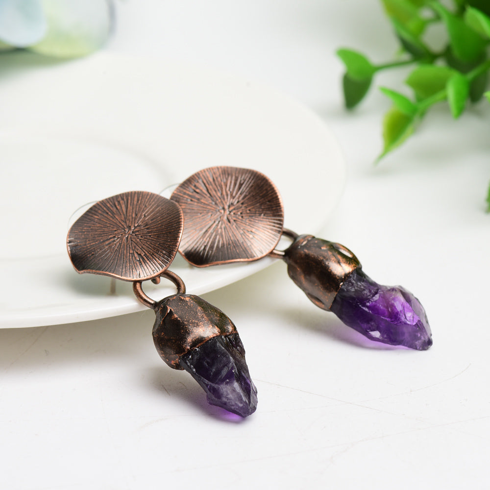 Amethyst Rose Quartz Crystal Earrings Bulk Wholesale  Crystals USA