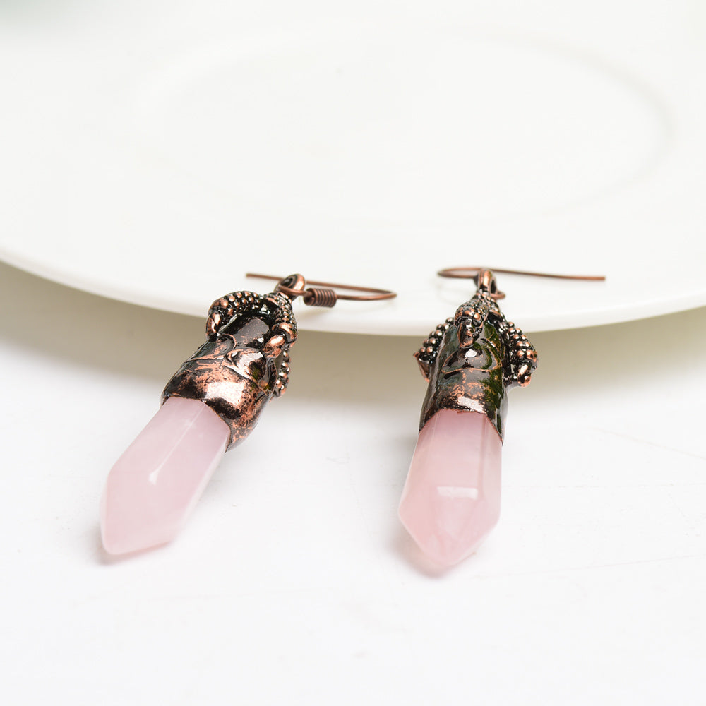 Amethyst Rose Quartz Crystal Earrings Bulk Wholesale  Crystals USA