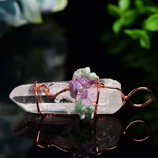 Clear Quartz Life Tree Crystal Pendant Bulk Wholesale  Crystals USA