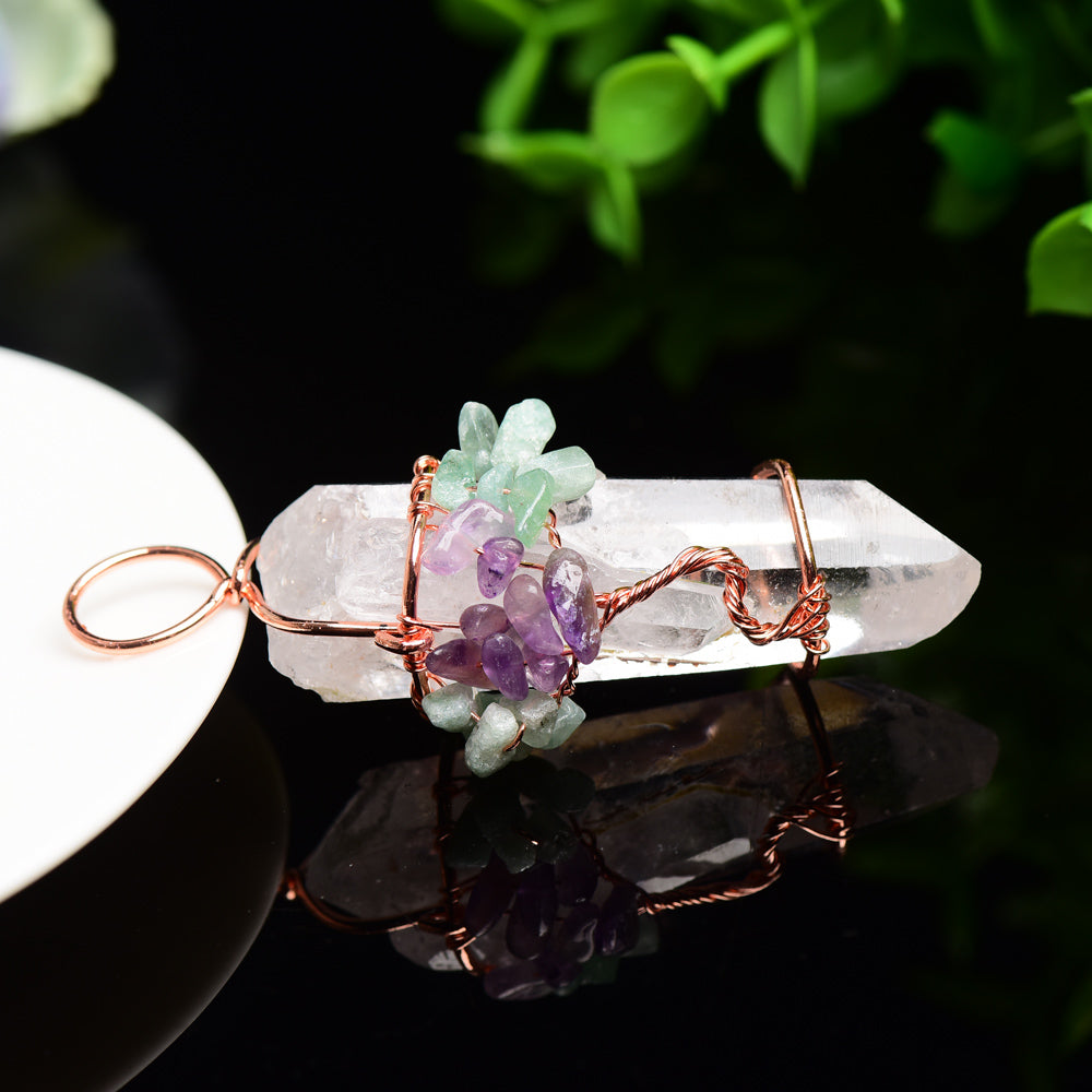 Clear Quartz Life Tree Crystal Pendant Bulk Wholesale  Crystals USA
